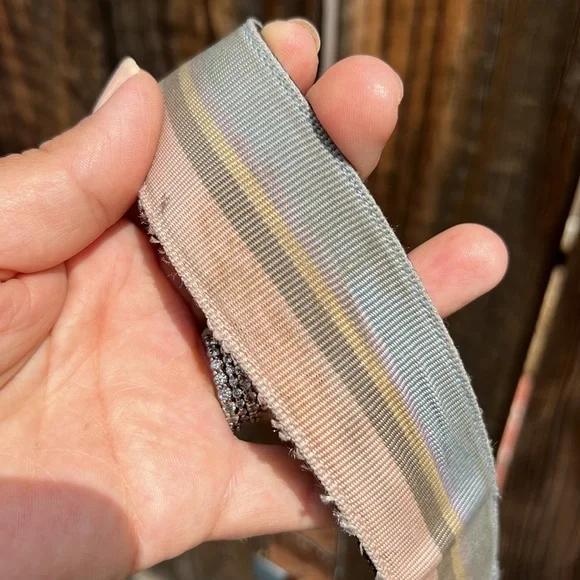 Gucci Multicolor Stripe Canvas and Leather Interlocking G Buckle Belt . Size 36 - Picture 7 of 17